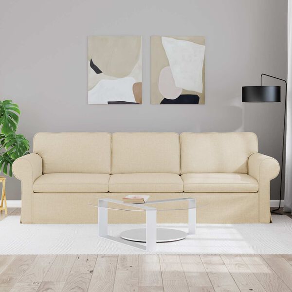 vidaXL Sofa Creme Samlede dimensioner: 245 x 82 x 80 cm (B x D x H)