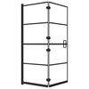 vidaXL foldbar bruseafsk&aelig;rmning 120x140 cm sikkerhedsglas sort