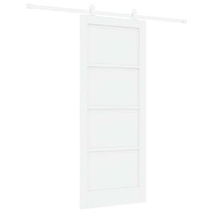 vidaXL Skyded&oslash;r Hvid 83 x 202 cm Massivt fyrretr&aelig;