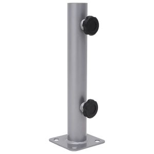 vidaXL parasolholder til fod til &Oslash;32/34/38 mm stang st&aring;l s&oslash;lvfarvet