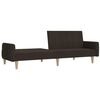 vidaXL 2-personers sovesofa med fodskammel stof m&oslash;rkebrun