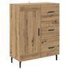 vidaXL Highboard med skuffe 2 pcs Artisan Egetr&aelig; Konstrueret tr&aelig;