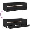 vidaXL daybed med skuffer uden madras 75x190 cm sort