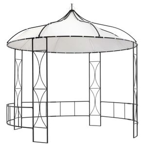 vidaXL pavillon 300x290 cm rund hvid