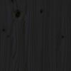 vidaXL sengegærde 95,5x4x100 cm massivt fyrretræ sort
