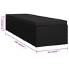 vidaXL liggestol med hynde polyrattan sort