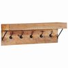 vidaXL Jakkeholder V&aelig;gmonteret Brun 73 x 19 x 23 cm Massivt akacietr&aelig;
