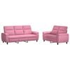 vidaXL Sofa S&aelig;t 2 pcs Lyser&oslash;d Stof