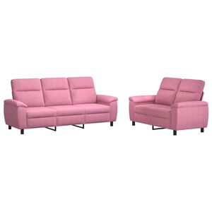 vidaXL Sofa S&aelig;t 2 pcs Lyser&oslash;d Stof