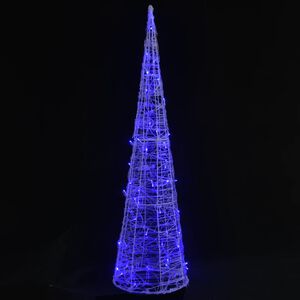 vidaXL dekorativ lyspyramide LED 120 cm akryl bl&aring;