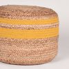 LABEL51 puf flettet jute gul og naturfarvet