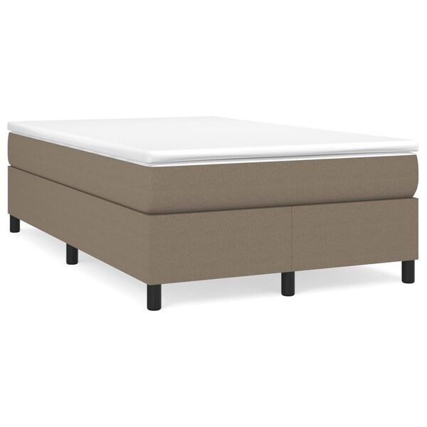 vidaXL Boxspring sengeramme Taupe 120x200 cm Stof