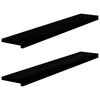 vidaXL vindueskarme 2 stk brunsort 120x20x2 cm massivt egetr&aelig;