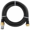 vidaXL sugeslange med messingkoblinger 1,1" 20 m PVC sort