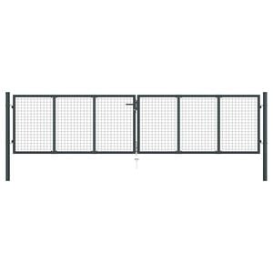 vidaXL havel&aring;ge i net galvaniseret st&aring;l 400x75 cm gr&aring;