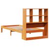 vidaXL seng med reol uden madras 75x190 cm massivt fyrretr&aelig; gyldenbrun