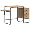 vidaXL Skrivebord med opbevaring Artisan-eg 120 x 50 x 75 cm