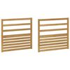 vidaXL Arml&aelig;nsmodul 2 pcs Hvid 79 x 4 x 73 cm Massivt Akacietr&aelig;