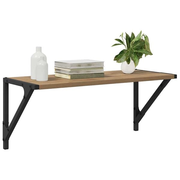 vidaXL V&aelig;ghylder med hylde 2 pcs Artisan Egetr&aelig; 60 x 25 x 25,5 cm