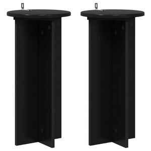 vidaXL Planteholder 2 stk. Sort 29,5 x 29,5 x 60 cm Konstrueret tr&aelig;