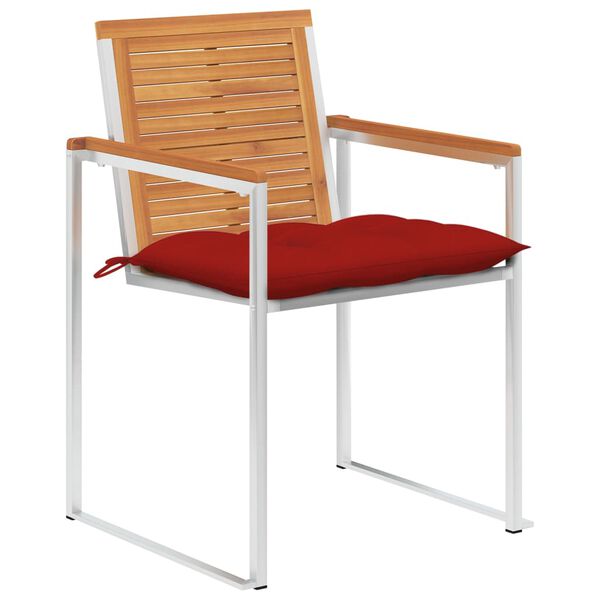 vidaXL havestole 6 stk. med hynder massivt akacietr&aelig;