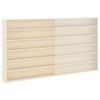 vidaXL V&aelig;gdisplaykasse med hylde Beige 100 x 8,5 x 54 cm Krydsfin&eacute;r