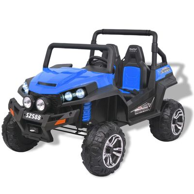 vidaXL elektrisk kørbar bil 2 personer XXL blå og sort