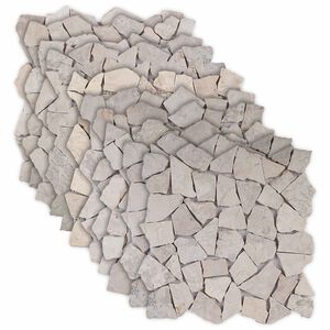 vidaXL Mosaik Fliser Cremefarvet 30 x 30 cm Marmor