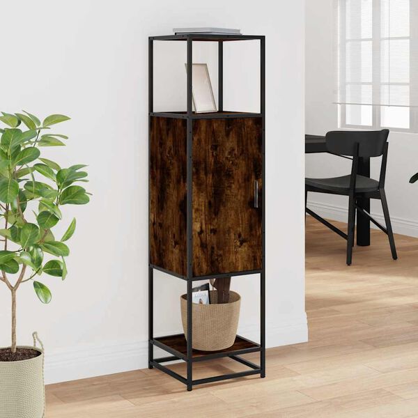 vidaXL skab sonoma-eg 35,5x35x139 cm konstrueret tr&aelig; og metal