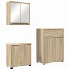 vidaXL Badev&aelig;relsesm&oslash;bel s&aelig;t 3 stk. Sonoma eg 72,5 x 36,5 x 100 cm