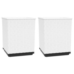 vidaXL plantekasser 2 stk. 30x30x37 cm polypropylen hvid