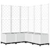 vidaXL plantekasse med espalier 120x120x136 cm PP hvid