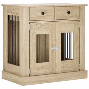 vidaXL Hundekasse m&oslash;bel Sonoma-eg 80 x 47,5 x 80 cm Konstrueret tr&aelig;