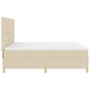 vidaXL Box spring seng med madras Creme 180 x 200 cm Stof