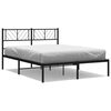 vidaXL sengeramme med sengegavl 160x200 cm metal sort