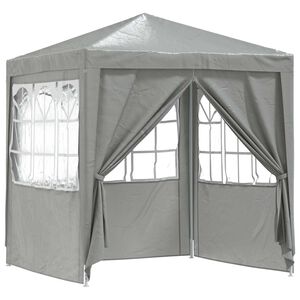 vidaXL Party Tent 200 x 200 x 240 cm Lysegr&aring; PE og st&aring;l