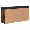 vidaXL skobænk 102x32x50 cm konstrueret træ røget egetræsfarve