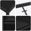 vidaXL Have Spisebordss&aelig;t med pude 9 pcs Sort polyrattan
