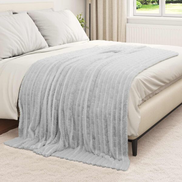 vidaXL Kastet&aelig;pper 6 pcs Gr&aring; 200 x 150 cm Fleece