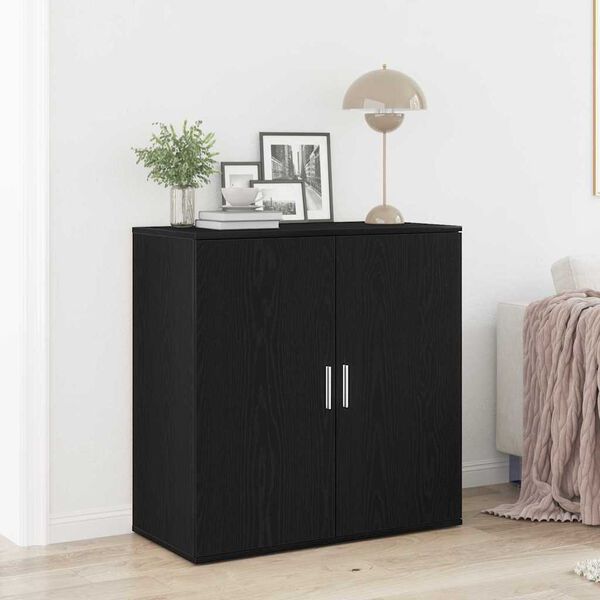 vidaXL Sideboard Sort eg 79 x 38 x 80 cm Konstrueret tr&aelig;