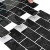 vidaXL Subway flise 20 pcs Sort marmor 30,5 x 30,5 cm