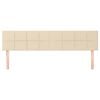 vidaXL sengegavle 160x5x78/88 cm stof cremefarvet
