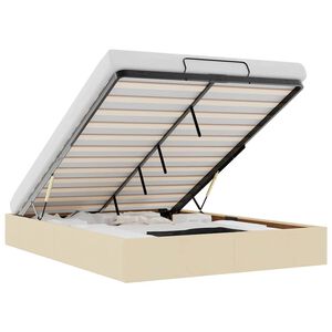 vidaXL osmannisk sengeramme uden madras 140x200 cm stof cremefarvet