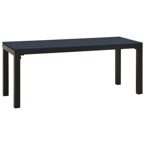 vidaXL haveb&aelig;nk 110 cm st&aring;l og WPC sort