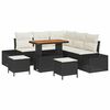 vidaXL Havesofa S&aelig;t 8 stk. Sort polyrattan