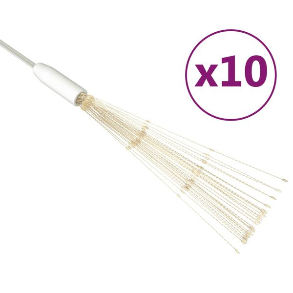 vidaXL udend&oslash;rslys fyrv&aelig;rkeridesign 10 stk. 20 cm 1400 LED varm hvid