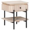 vidaXL H&aring;ndlavet natbord Hvid 40 x 35 x 45 cm Massivt mangotr&aelig;