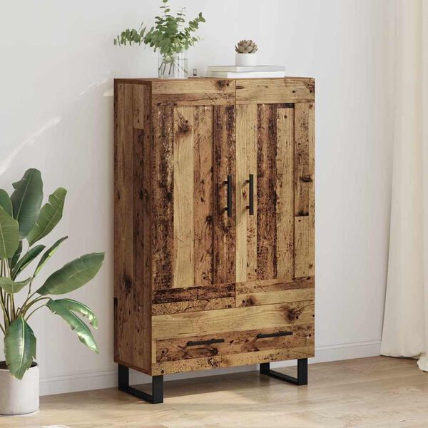 vidaXL Highboard Gammelt træ 69,5 x 31 x 115 cm Konstrueret træ