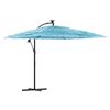 vidaXL haveparasol med stålstang 269x269x235 cm blå
