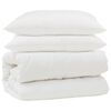 vidaXL Dynebetr&aelig;k S&aelig;t med pude 3 stk. Hvid Microfiber